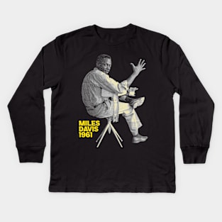 Classic Young Miles Davis Golden Kids Long Sleeve T-Shirt